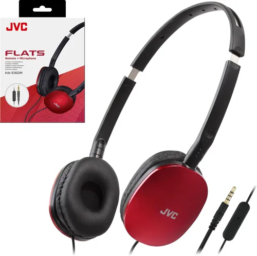 Miniatura 8 de JVC Flats - Auriculares plegables y coloridos con control remoto y micrófono, 3.94 pies, chapado en oro de 0.138 in, enchufe delgado, HAS160MA