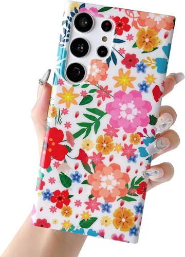 Miniatura 8 de Funda delgada de silicona para Samsung Galaxy S22 Ultra con estampado de leopardo y flores para mujeres y niñas, bonita funda para Samsung Galaxy