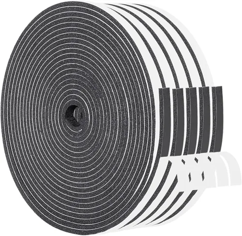 Miniatura 20 de Yotache Cinta De Tira De Sellado De Goma Espuma 2" x 1/4", Tiras Adhesivas De Espuma Cinta De Espuma De Celda Cerrada Burlete Meteorológico