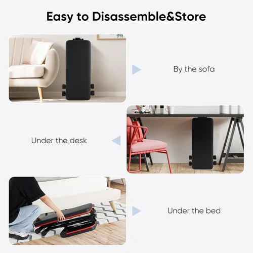 Miniatura 6 de Banco de pesas ajustable para gimnasio en casa, equipo de entrenamiento plegable para entrenamiento de fuerza de cuerpo completo, banco de Negro