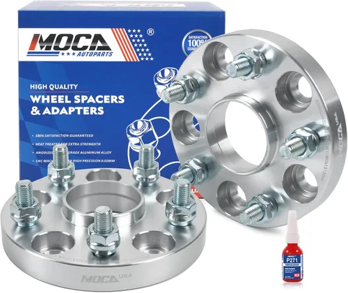 Miniatura 10 de MOCA - 4 espaciadores de rueda de 0.472 in, 5 x 114.3 a 0.197 x 4.500 in, patrón de pernos de 2.366 in, orificio de cubo para Toyota Sienna/Supra