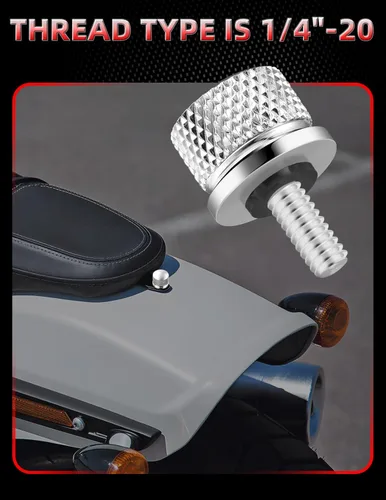 Miniatura 3 de Amazicha Tornillo de acero inoxidable cromado para Harley Davidson Sportster Wide Glide Street Bob Roadking Fatbob Streetbob Softail Dyna Street
