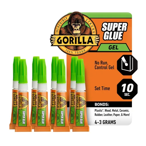 Miniatura 6 de Gorilla Super pegamento, pegamento transparente, cuatro tubos de 0.11 oz (paquete de 1) – multiusos y ajuste rápido para proyectos y reparaciones