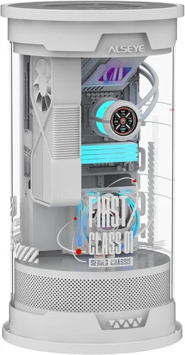 Miniatura 11 de ALSEYE Rams2.0 - Carcasa de PC de torre media Micro-ATX/ITX MATX, panel lateral de vidrio templado, filtros de polvo de control ARGB compatibles