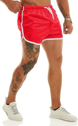 Miniatura 5 de Ouber Pantalones cortos ajustados para hombre, culturismo, entrenamiento, gimnasio, correr, pantalones cortos de levantamiento ajustados