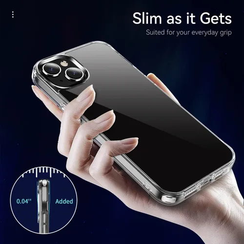 Miniatura 8 de JJGoo Compatible con iPhone 13 Funda transparente, transparente a prueba de golpes, delgada, antiarañazos, carcasa protectora de policarbonato duro