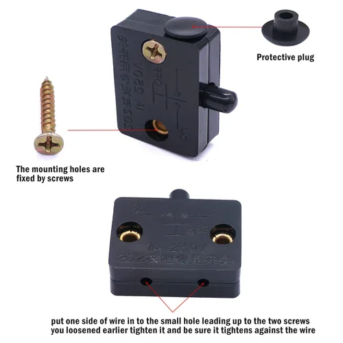 Miniatura 4 de Taiss 2 unids negro gabinete lámpara interruptor armario táctil interruptores automáticos puerta interruptor cajones abrir encendido cierre puerta