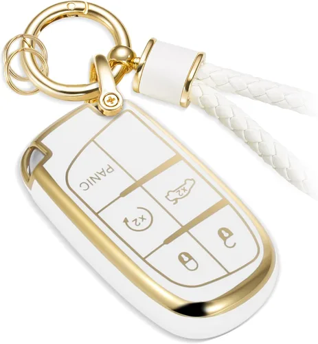 Miniatura 23 de Funda para Llavero Mercedes con Llavero de Cuerda Trenzada de Metal, Funda de Llave Suave Mejorada para Carcasa de Llavero Remoto Inteligente Sin