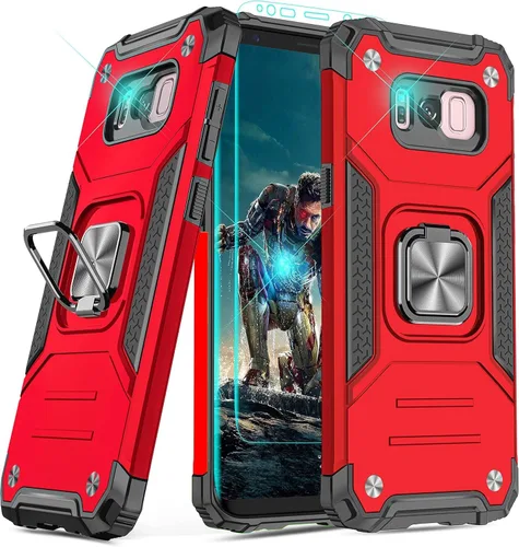 Miniatura 15 de YmhxcY Funda para Galaxy Note 8, funda para Galaxy Note 8 con protector de pantalla curvado 3D, fundas de grado armadura con soporte giratorio