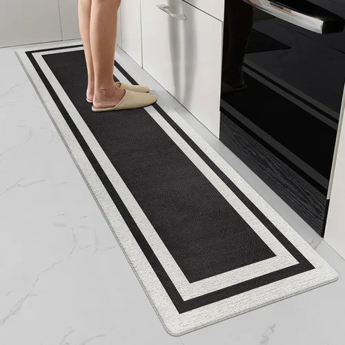 Miniatura 29 de Tapetes antifatiga para suelo de cocina, tapetes acolchados antifatiga de cocina de 17.3 x 27.5 pulgadas, impermeables, antideslizantes, de pie