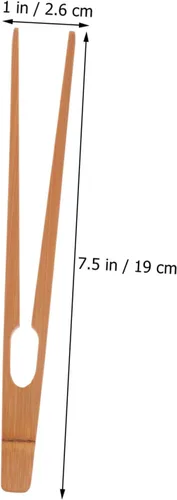 Miniatura 2 de STOBAZA Pinzas de cocina con clip de bambú para cocinar platos de cocina, clips antideslizantes para estufa