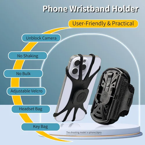 Miniatura 2 de Wristband Phone Holder for Running,【360° Rotatable & Upgrade Anti-Drop (Black)