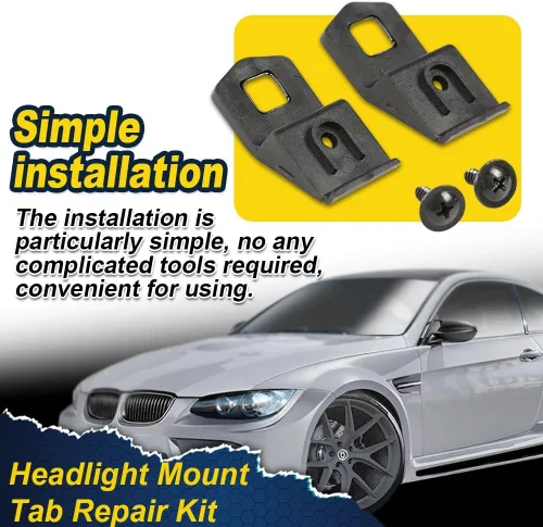 Miniatura 7 de G-PLUS Kit de reparación de lengüeta de montaje de faros compatible con BMW E92 E93 Coupe Convertible 2007-13 2007-13