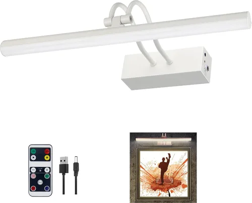 Miniatura 15 de RAIFOOLLY Luz de imagen, luces de imagen para pared inalámbricas, luces de imagen de 16 pulgadas con temporizador y regulable, luces de pared a