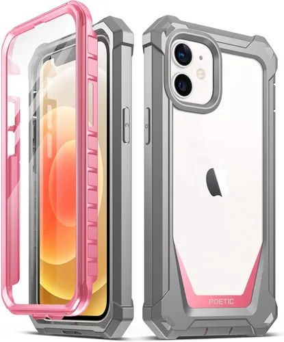 Poetic Guardian Series - Funda para iPhone 12 mini de 5.4 pulgadas, híbrida de cuerpo completo, reforzada a prueba de golpes, resistente,