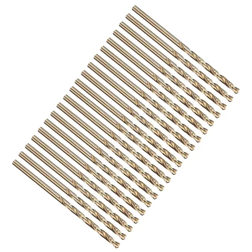 Miniatura 246 de PATIKIL Broca Jobber de 0.039 in, vástago recto M35 cobalto 5% acero de alta velocidad 135° acabado dorado para metal duro de acero inoxidable - 2