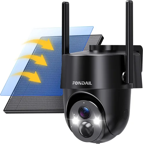 Cámaras de seguridad solares inalámbricas para exteriores, visión 2K de 360° con energía solar, WiFi 3MP, cámara de seguridad para seguridad en el