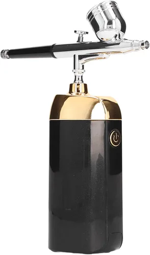 Aerógrafo portátil de oxígeno, pulverizador de niebla, dispositivo Mister Mini kit de aerógrafo Mister para decoración de pasteles (negro)