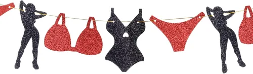Miniatura 5 de Brosash Decoraciones para despedida de soltero: el juego de 18 piezas incluye: pancarta de despedida de soltero, pancarta de lencería sexy y 16