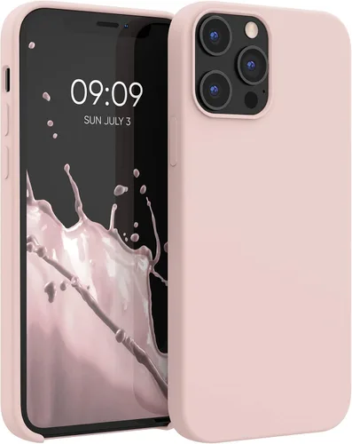 Miniatura 13 de kwmobile Funda compatible con Apple iPhone 12 Pro Max, funda de silicona TPU con acabado suave, color azul báltico