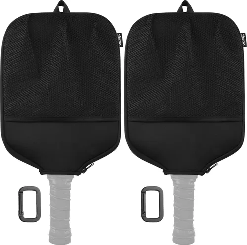 Cosmos 2 piezas de Pickleball Paddle Cover Paddle Case Bag Pickleball Raqueta Sleeve y Ball Storage Mesh Pocket para Pickle Ball Equipamiento De