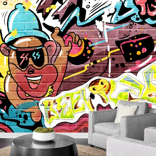 Miniatura 23 de wall26 - Patrón urbano de graffiti vectorial - Decoración de pared de arte en lienzo - 100x144 pulgadas Obra de arte - Ca96