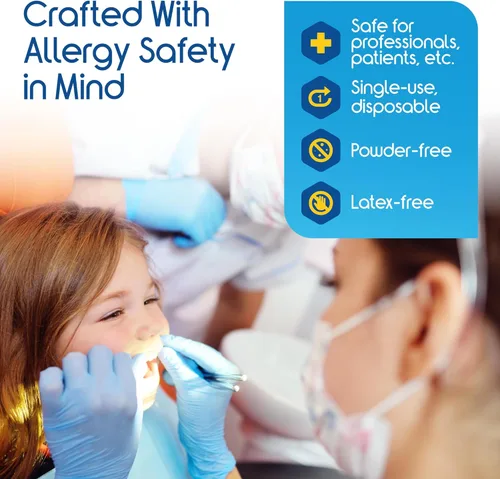 Miniatura 4 de Inspire Nitrile Exam Gloves The Original Quality Stretch Nitrile Light Blue 4.5 Gloves Disposable Latex Free Medical EMT