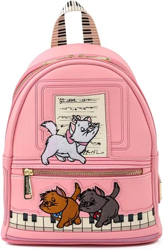Loungefly Disney Aristocats Piano Kitties - Bolso de hombro con doble correa para mujer, Varios colores