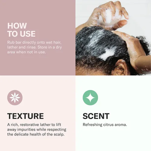 Miniatura 4 de Odacité Shampoo Bar – Champú sólido sin sulfato de argán y coco para todo tipo de cabello, cabello rizado y teñido – Hidratante, sin plástico