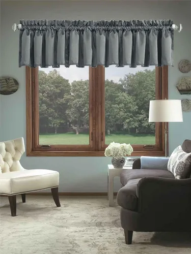 Miniatura 20 de Cortinas de cocina negras Ladity - 2 paneles de cortinas cortas opacas, 36 pulgadas, privacidad, niveles de café, cortinas de granja para ventana