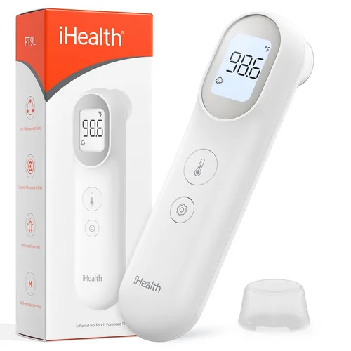 Miniatura 9 de iHealth Termómetro digital infrarrojo para adultos y niños, termómetro para bebés con modo 3 en 1 y aviso de 3 colores, alarma de fiebre y modo Azul