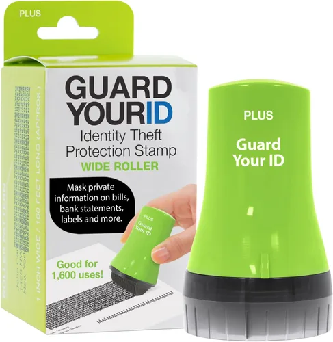 Guard Your ID Wide Advanced Roller 2.0 - Sello de seguridad para prevención de robo de identidad, color verde
