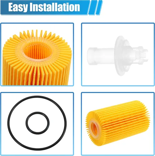 Miniatura 4 de X AUTOHAUX Filtro de aceite de motor 04152-38020 04152-51010 04152-YZZA4 para Toyota Land Cruiser 2008-2021 para Toyota Sequoia 2008-2022