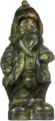 Miniatura 8 de Nupuyai Estatua de cabeza de perro de jade verde natural para decoración de oficina en casa, figura de animal tallada curativa, escultura