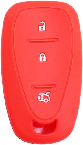 Miniatura 2 de Para Chevrolet Aveo Silicona Car Key Holder Key Case Funda de llave (Negro)