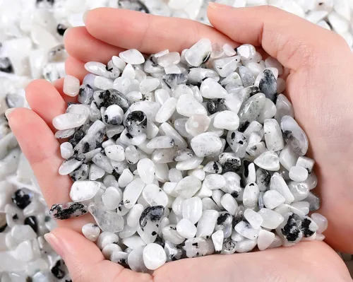 Miniatura 23 de Grava de cristal de cuarzo rosa, piedras trituradas, piedras curativas a granel, piedras naturales pulidas, decoración del hogar, guijarros pequeños