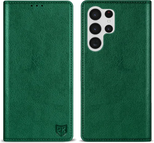 Miniatura 20 de ZZXX Funda tipo cartera para Samsung Galaxy S22 Plus con bloqueo RFID, soporte de ranura para tarjetas, funda protectora de cuero magnético fuerte