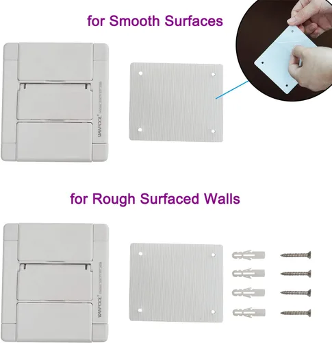 Miniatura 9 de Soporte de pared para teléfonos, soporte de pared para teléfonos y tabletas, se adapta a superficies lisas y rugosas (blanco)