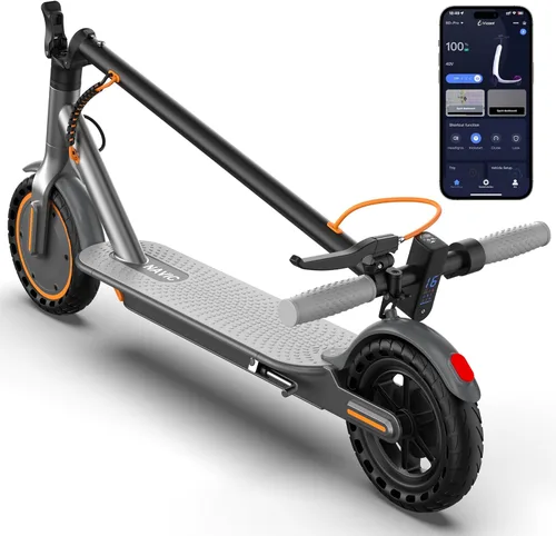 NAVIC Scooter eléctrico para adultos, scooter plegable E con motor potente de 350 W/500 W/750 W, neumáticos sólidos de 8.5 pulgadas/10 pulgadas/14
