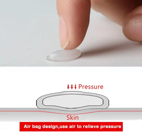 Miniatura 4 de BEHLINE - Almohadillas para la nariz para anteojos, adhesivo antideslizante, pieza de nariz, de silicona suave, fuerte y pegajosa, almohadillas