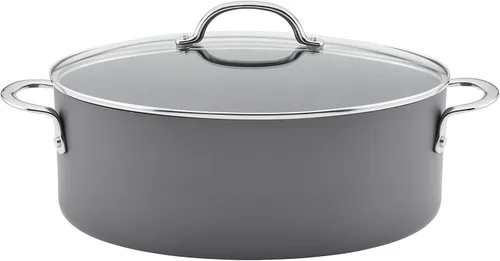 Miniatura 10 de Rachael Ray 80089 - Sartén antiadherente profesional con mango auxiliar y anodizado duro, 14 pulgadas - Gris