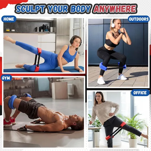 Miniatura 6 de Soulchen 2 bandas de resistencia para el sistema de núcleo de cadera, bandas de entrenamiento para estirar, fortalecer piernas, caderas, muslos