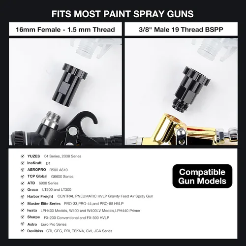 Miniatura 6 de YUZES 50 vasos de pintura desechables con tapas (20 onzas, 190 micrones), 2 tazas de mezcla de pintura con proporción, 2 adaptadores de taza