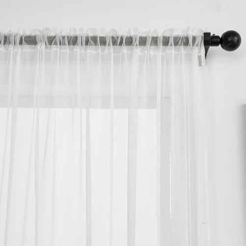 Miniatura 3 de Cortinas traslúcidas blancas para ventana de 84 pulgadas de largo, 2 paneles de cortinas traslúcidas de gasa filtrantes de luz, tratamiento
