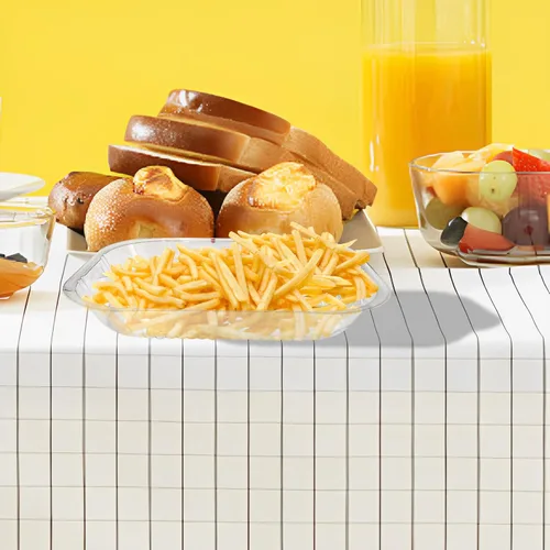 Miniatura 7 de 25 bandejas desechables para nachos, recipientes de plástico de 12 onzas con soporte para chips y salsa, 6 x 5 pulgadas, 2 compartimentos, bandejas
