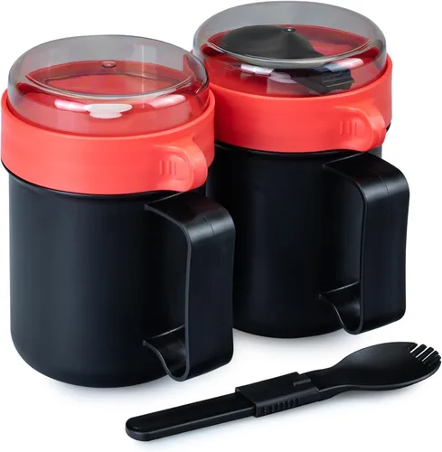 Miniatura 13 de MATICAN Taza de sopa para microondas con tapa, recipiente para sopa con tapa para fideos ramen, sopa, bebidas, apto para microondas, incluye