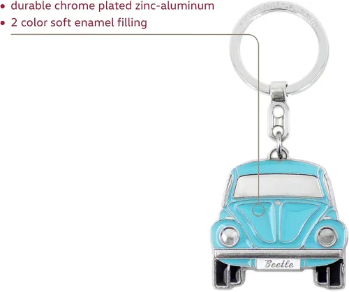 Miniatura 2 de BRISA VW Collection - Llavero de metal esmaltado Volkswagen con diseño de escarabajo (delantero/azul)