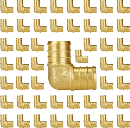 Miniatura 24 de SUNGATOR Paquete de 50 accesorios Pex de 1/2" en T, accesorios Pex de 1/2 pulgada en T, sin plomo, de latón, certificados NSF