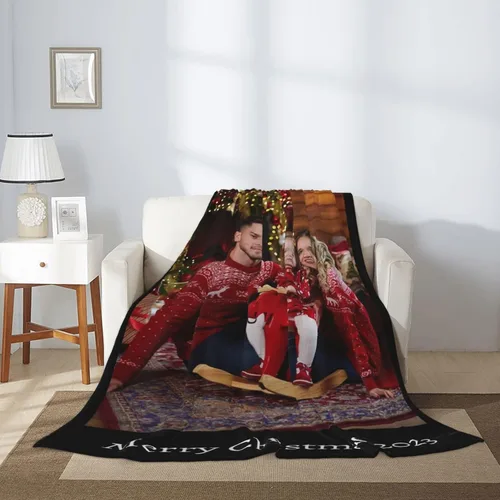 Miniatura 7 de Manta personalizada con texto, fotos, manta personalizada para cumpleaños de adultos y niños, boda, Navidad, Halloween, Día del Padre, Día