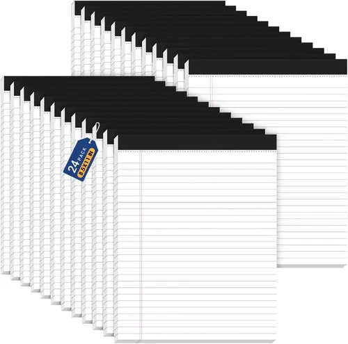 Miniatura 10 de Blocs de Notas Legales de 8.5 x 11 pulgadas, Blocs de Notas Legales de Colores, Rayado Ancho, Paquete de 10 Blocs de Notas de 8.5 x 11, Blocs